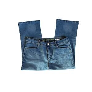 🍁 BUNDLE ONLY - 5/$15 CT Blue Crop Jeans, 5 Pocket Design, Stretch, Women's XL